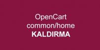 OpenCart common home kaldırma