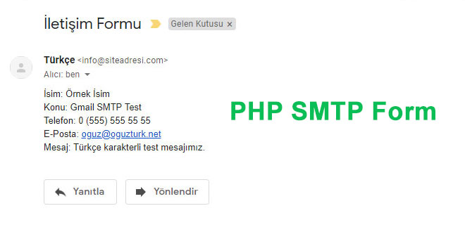 php smtp mail